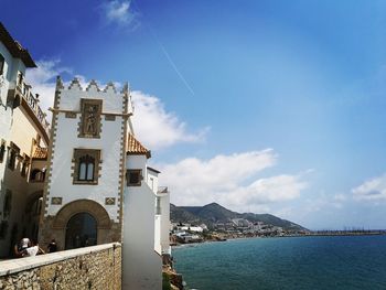 Panoramic view of church against cloudy sky