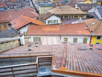 High angle view of buildings at borgo valsugana