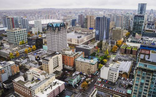 High angle view of cityscape