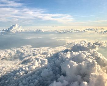 High angle view of cloudscape against sky