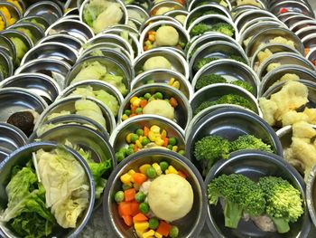 High angle view of food in container