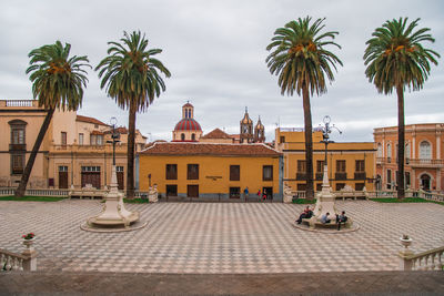Town square of la orotava, canary islands, spain