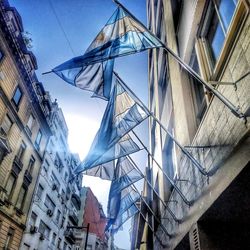Low angle view of buildings against sky