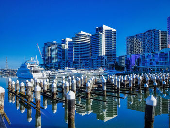 Reflection of buildings in water