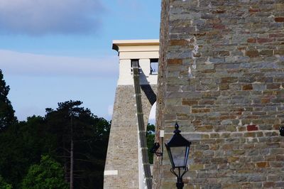 Low angle view of built structure against sky