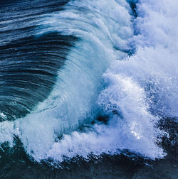 Water splashing in sea