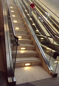 View of escalator