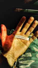 Close-up of human hand