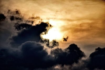 Low angle view of cloudy sky