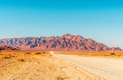 A gravel road in namibia