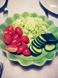 Close-up of vegetables on table