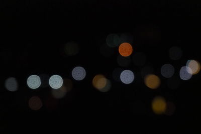 Defocused image of illuminated lights