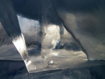 Close-up of icicles
