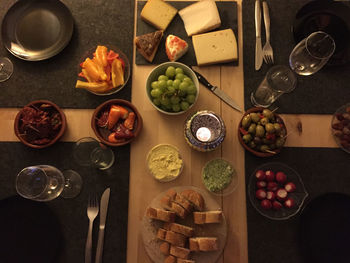 Full frame shot of objects on table