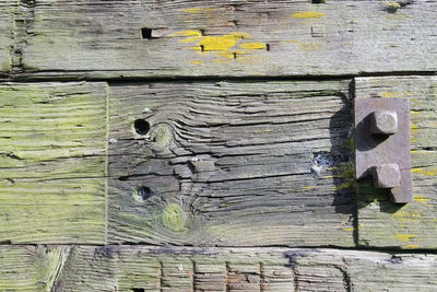 Detail shot of old wooden plank