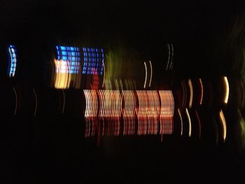 Illuminated lights at night