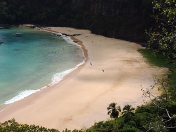 High angle view of beach