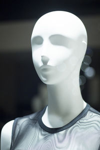 Close-up of mannequin in store