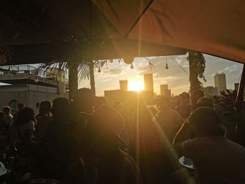 Group of people at music concert