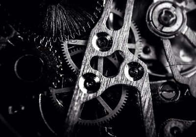 Close-up of metal wheel