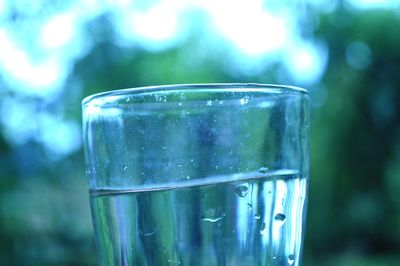 Close-up of water in glass