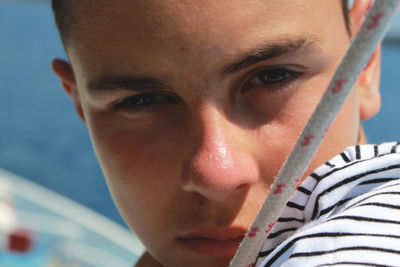 Close-up portrait of young man