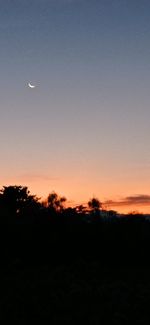 Scenic view of silhouette landscape against sky during sunset