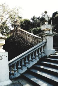 Statue of staircase against sky