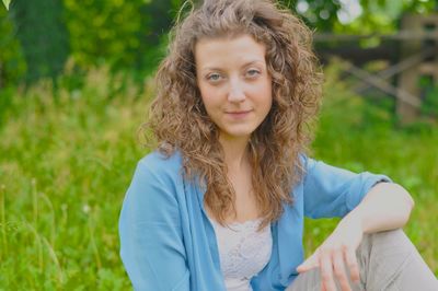 Portrait of beautiful young woman