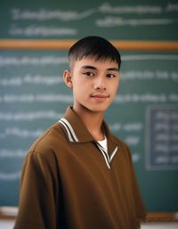 Portrait of boy looking away