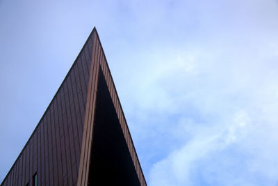 Low angle view of modern building against sky