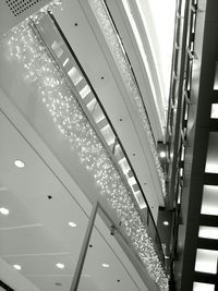 Low angle view of illuminated ceiling