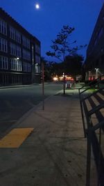 Illuminated street light at night