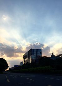 Road against cloudy sky