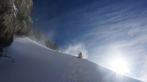 Scenic view of snow against sky