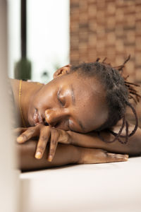 Cropped image of woman with hands