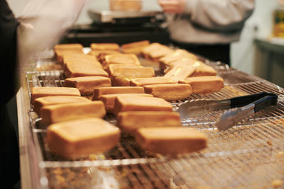 Close-up of ice cream in store