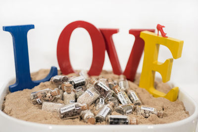 Close-up of cigarette smoking on table