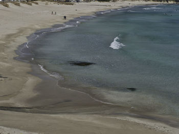 High angle view of beach during winter