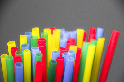 Close-up of colorful colored pencils