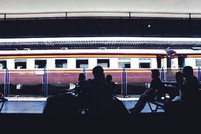 People sitting in train