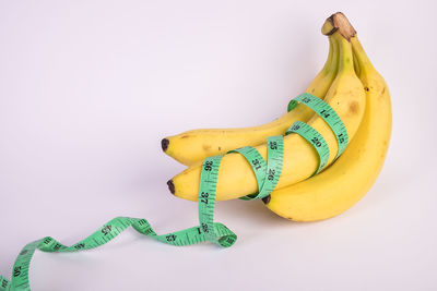 Close-up of banana against white background