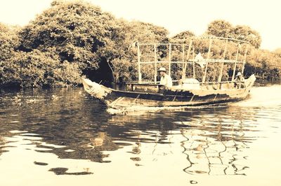 Boats in river