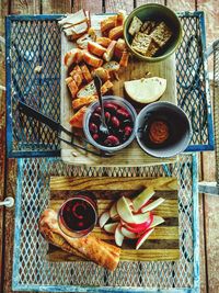 Close-up of food on table