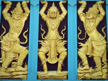 Close-up of statues