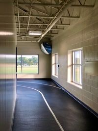 View of empty corridor of building