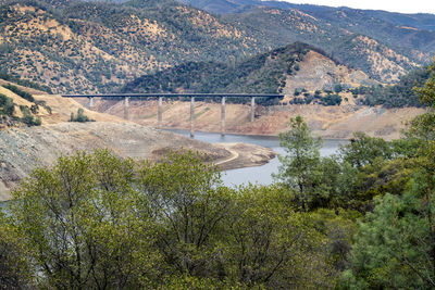 Arch bridge over river