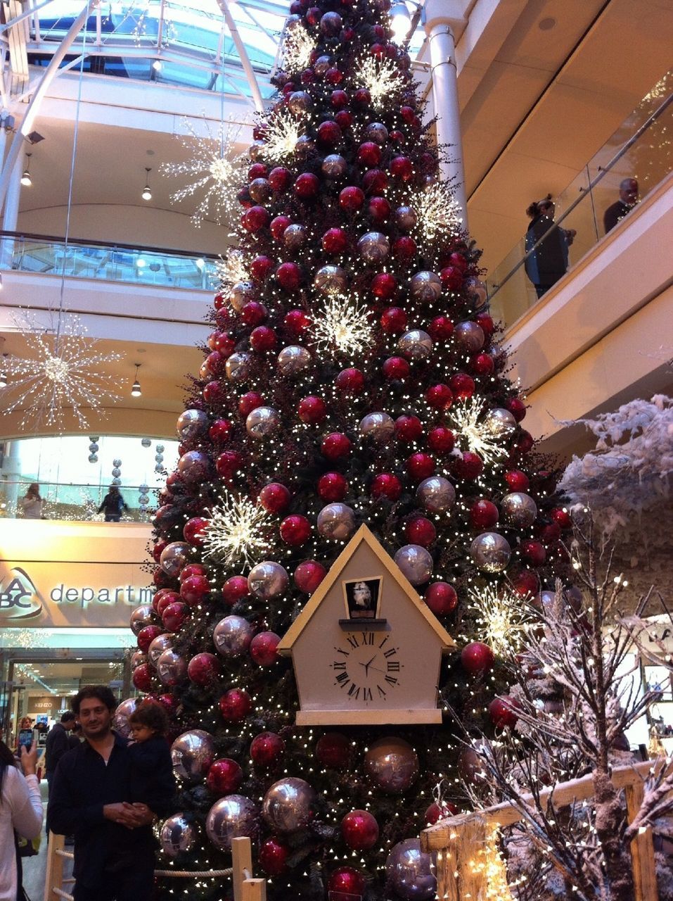 christmas tree, christmas, celebration, illuminated, hanging, decoration, christmas decoration, christmas lights, low angle view, lighting equipment, christmas ornament, traditional festival, tradition, architecture, night, built structure, lantern, indoors, religion, cultures