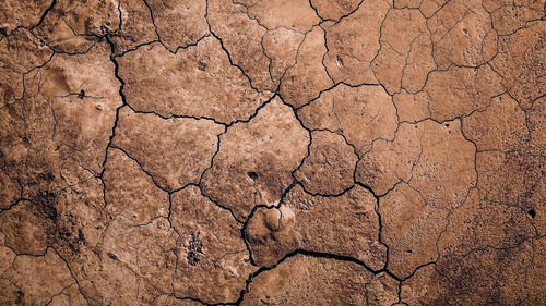 Full frame shot of cracked land