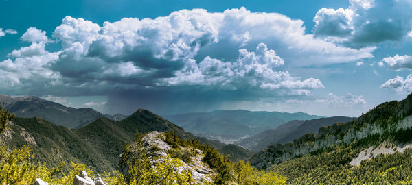 Panoramic view of landscape against sky